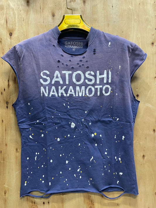 Satoshi Nakamoto Distressed T-shirt