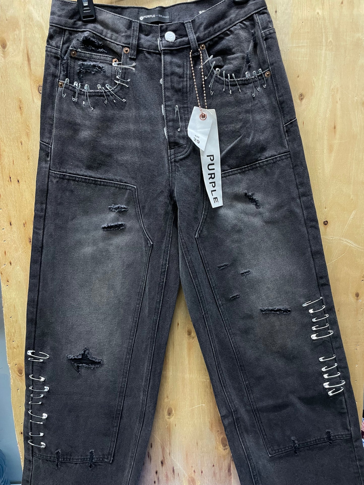 Purple Washed Black Jeans