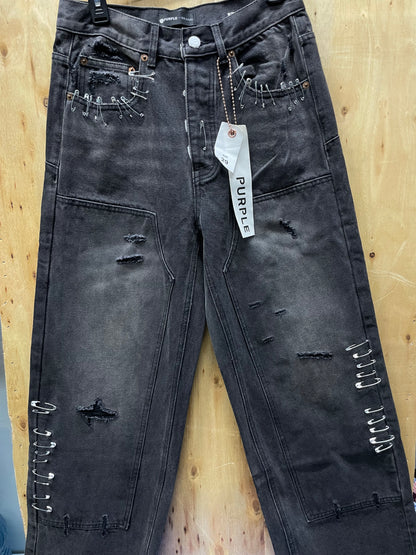 Purple Washed Black Jeans