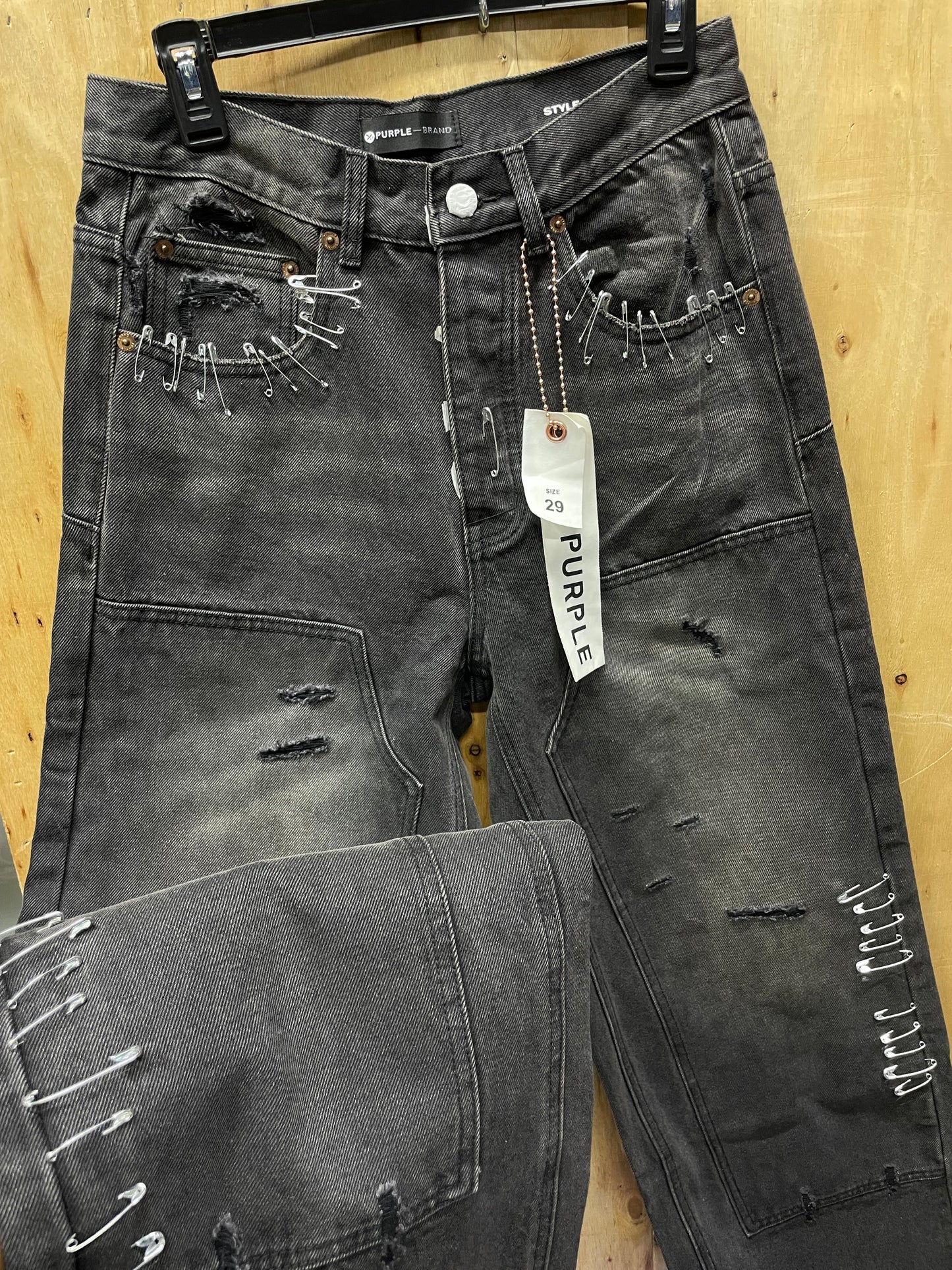 Purple Washed Black Jeans
